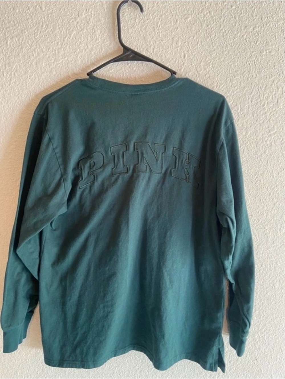 PINK Victoria's Secret Teal Green Long Sleeve Crewneck